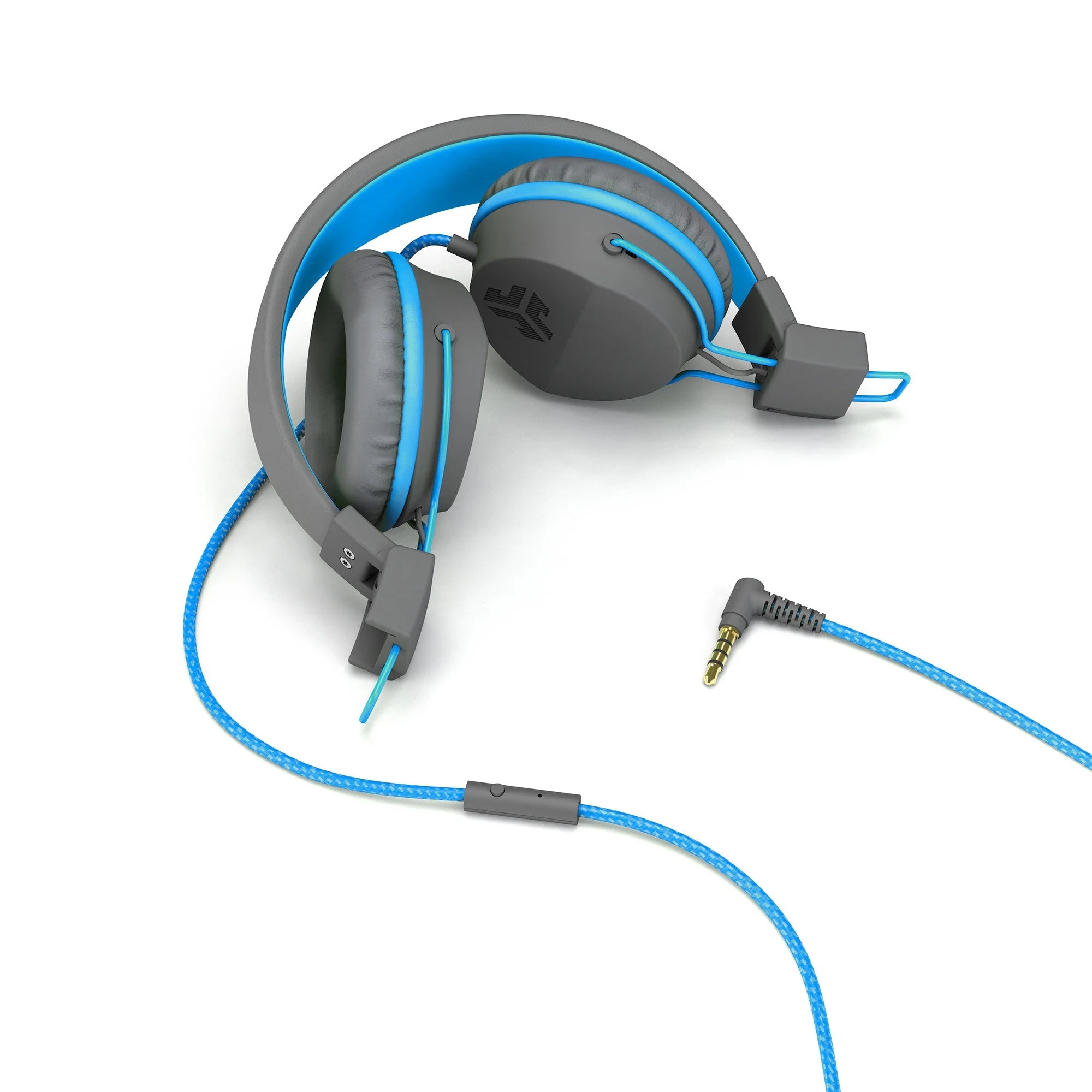 Neon Wired On-Ear Headphones Graphite/Blue - Image 3