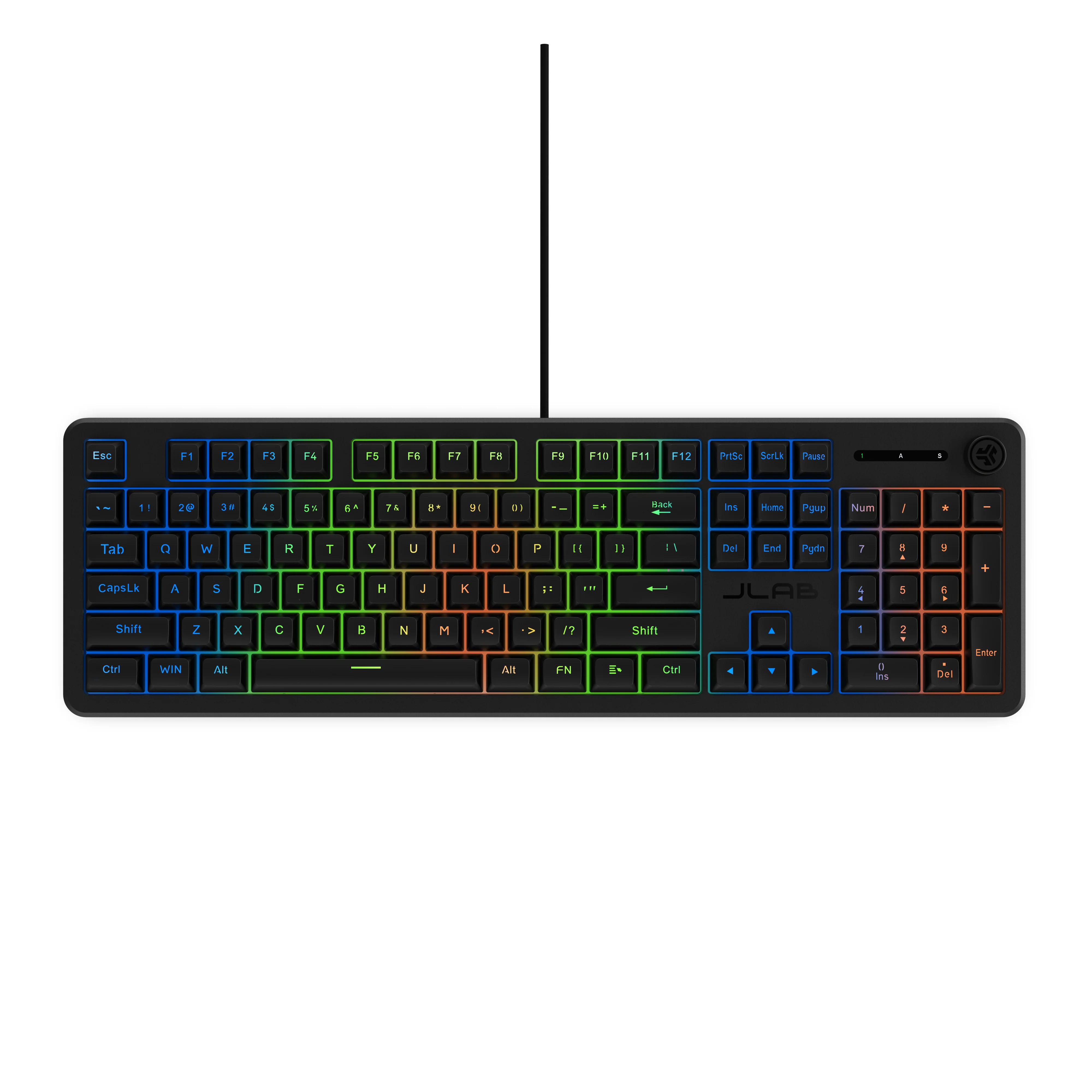 Nightfall Full-Size Wired Gaming Keyboard Black
